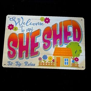She Shed Decorative Aluminum Sign
